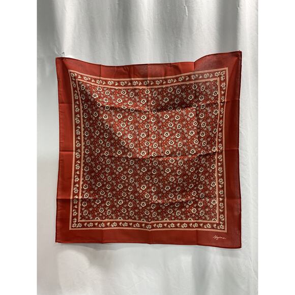 S�zane 'Floral' Red Foulard Size OS - Picture 2 of 5